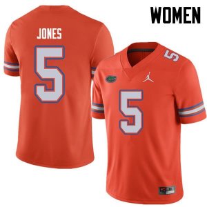 Women's Florida Gators #5 Emory Jones NCAA Jordan Brand Orange Authentic Stitched College Football Jersey OTE1562WA